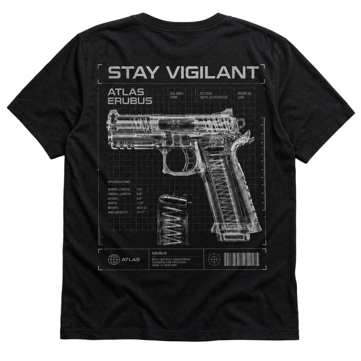 Stay Vigilant Atlas Erubus Black - Back