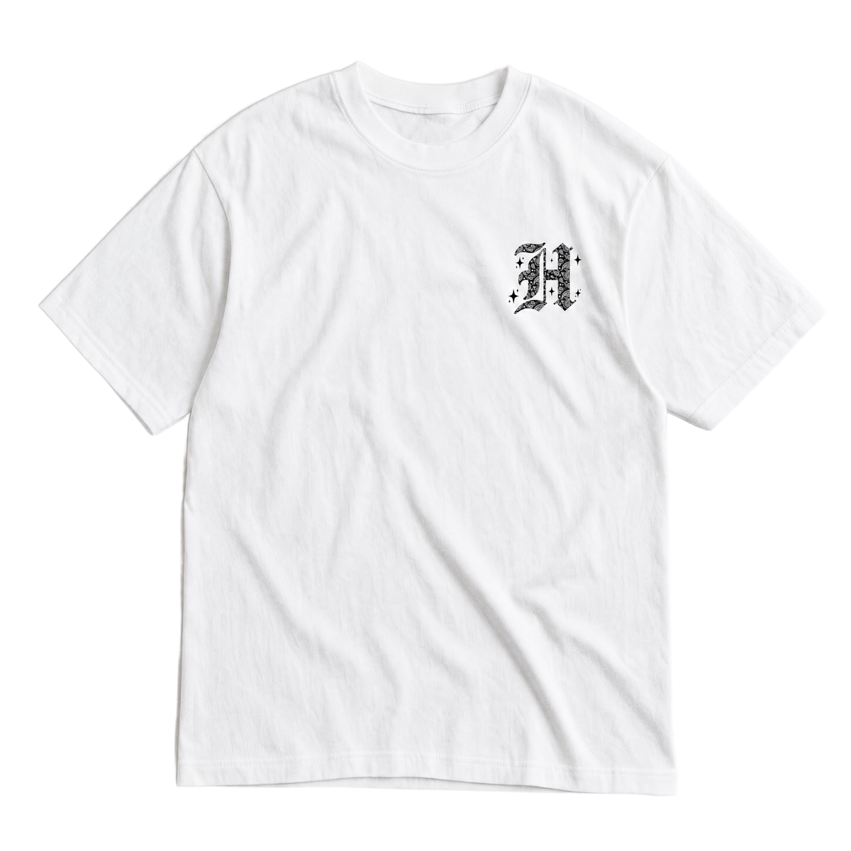Paisley Black H Tee - Front