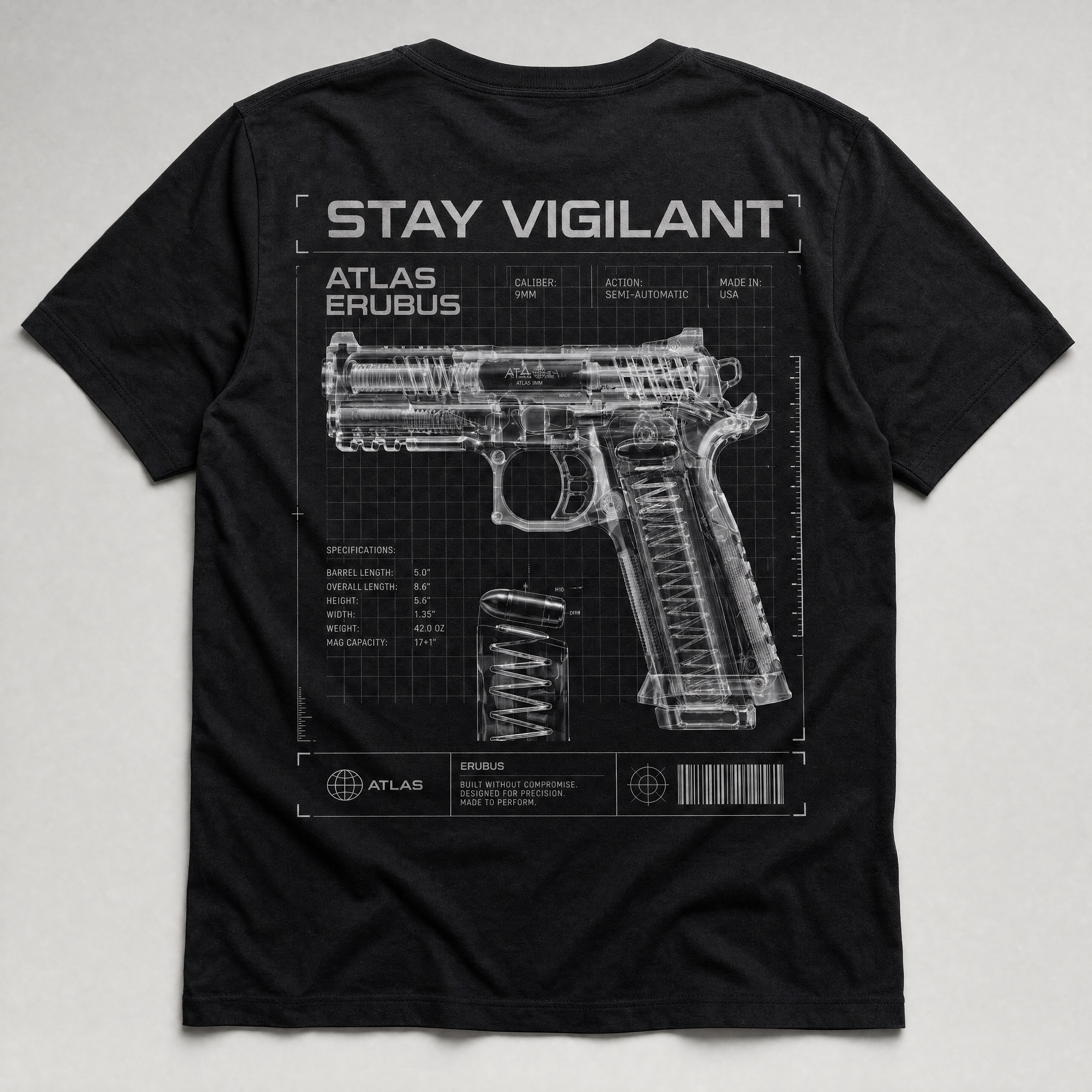 Stay Vigilant Atlas Erubus Black - Back