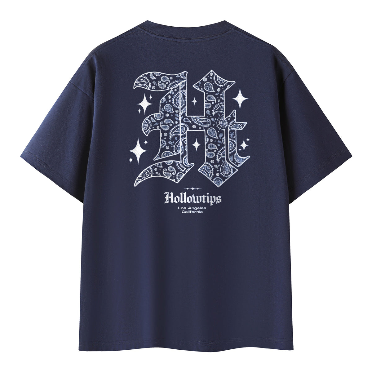 Paisley H Tee, navy, back