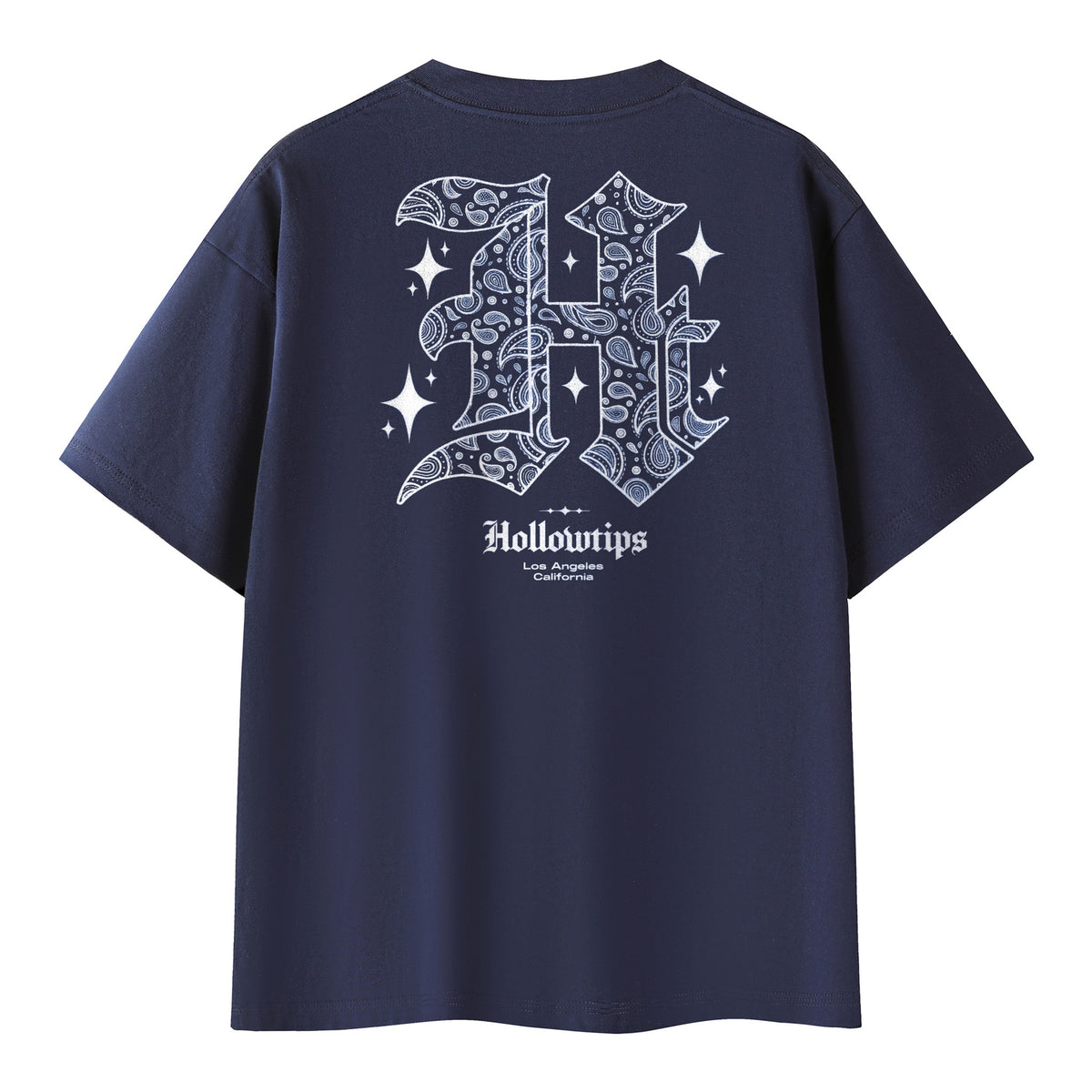 Paisley H Tee, navy, back