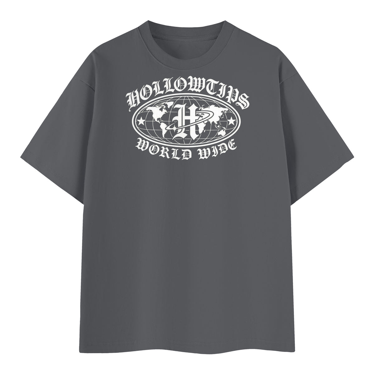 Worldwide Tee, dark gray, front