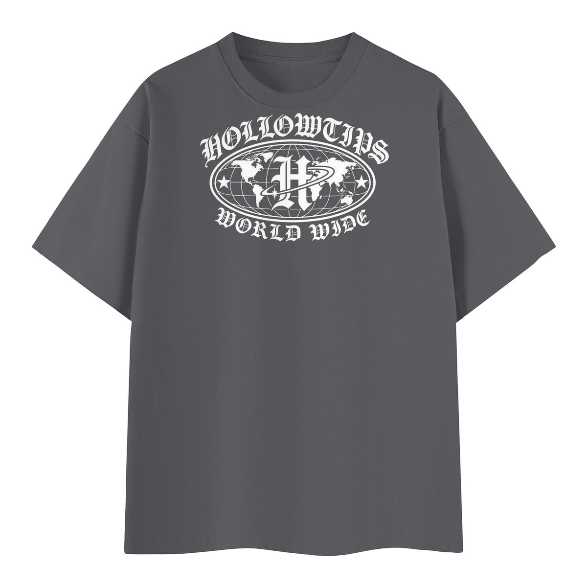 Worldwide Tee, dark gray, front