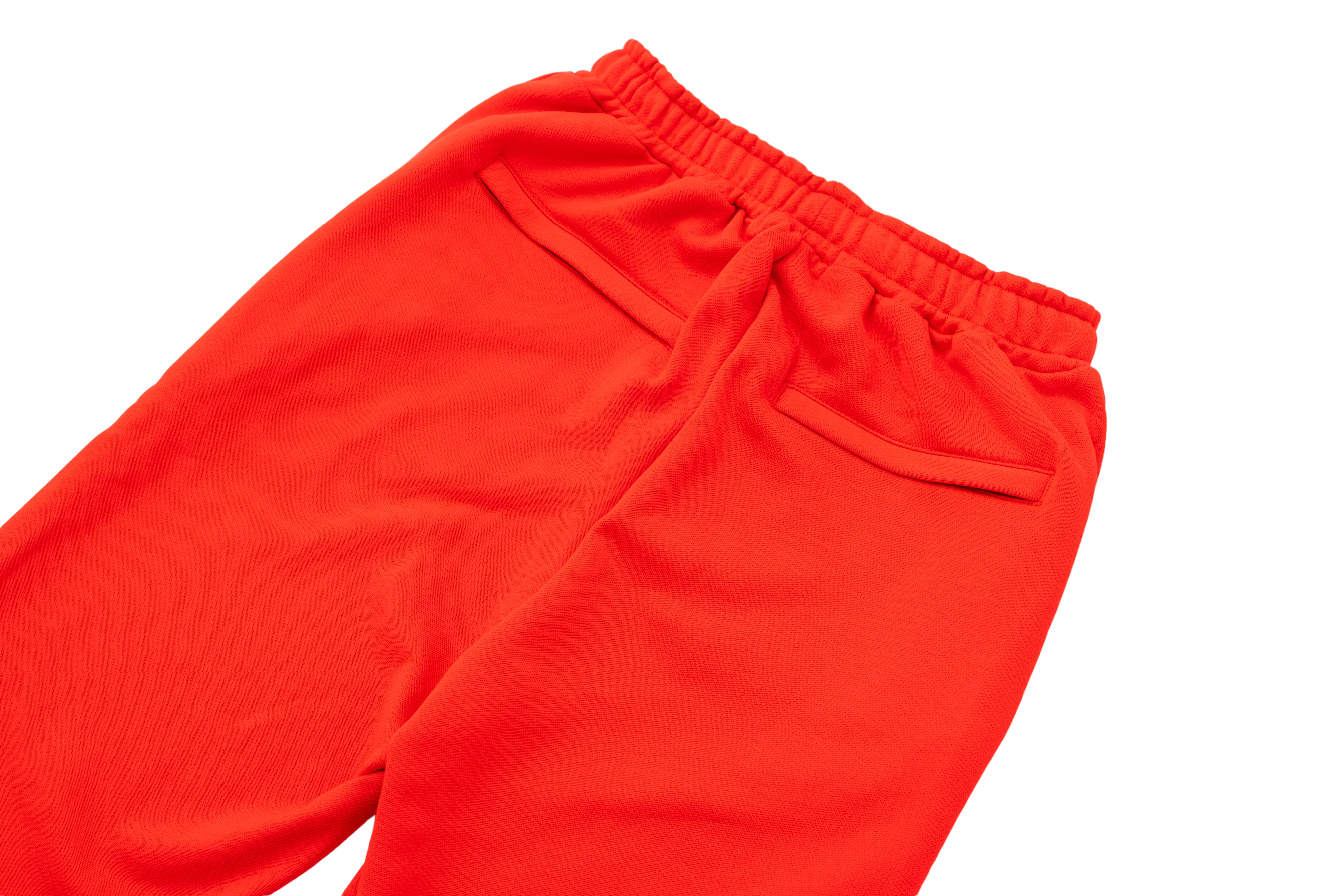 Low Crotch Sweatpants w/ Logo - Red