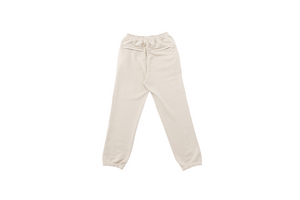 Low Crotch Sweatpants w/ Logo - Tan